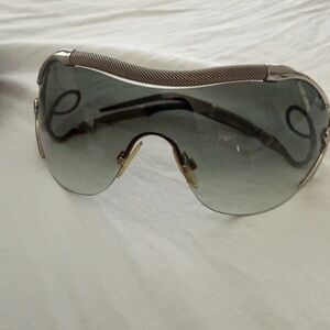 Roberto Cavalli Silver/Tinted Gray Shield Sunglasses